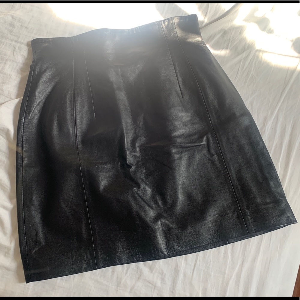 & other stories leather mini skirt NWT